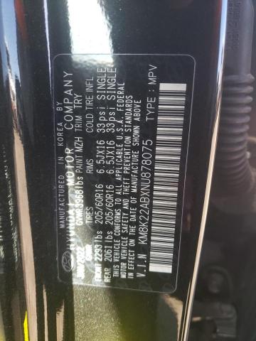 KM8K22ABXNU878075 Hyundai Kona Sel