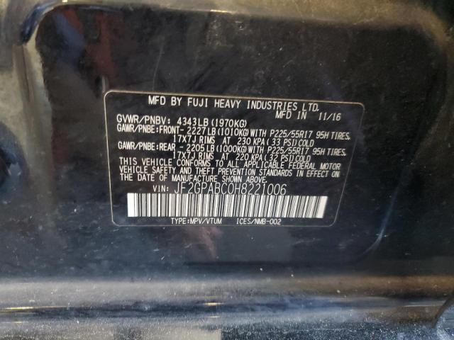 JF2GPABC0H8221006 Subaru Crosstrek Premium