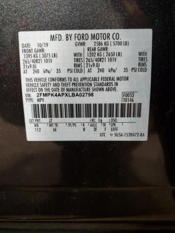2FMPK4APXLBA02798 Ford EDGE ST