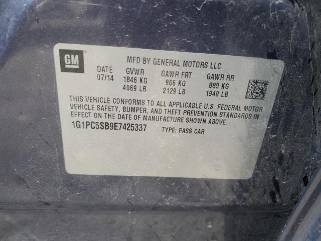 1G1PC5SB9E7425337 Chevrolet CRUZE LT