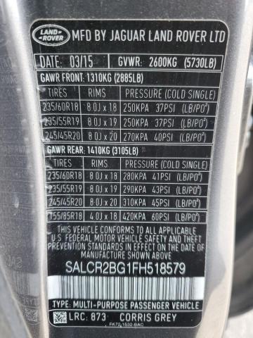 SALCR2BG1FH518579 Land Rover Discovery Sport Hse