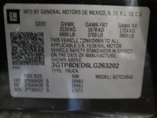 3GTP8DED6LG263202 GMC Sierra C1500 Slt