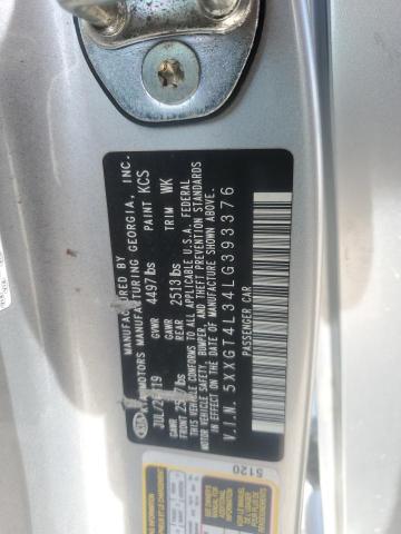 5XXGT4L34LG393376 KIA Optima Lx