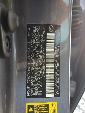 JTHKD5BH4E2190277 Lexus CT 200
