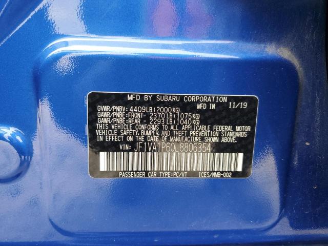 JF1VA1P60L8806354 Subaru Wrx Limited