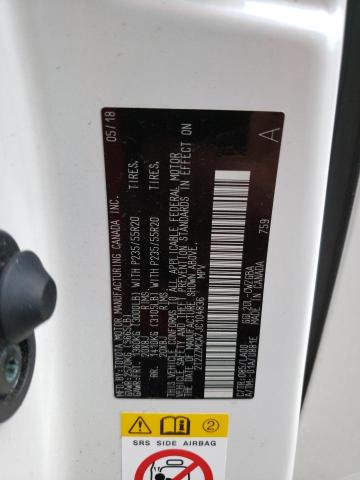 2T2ZZMCA7JC104836 Lexus Rx 350 Base