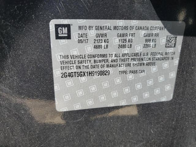 2G4GT5GX1H9190829 Buick REGAL GS