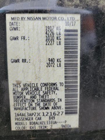 1N4AL3AP2JC121627 Nissan ALTIMA 2.5