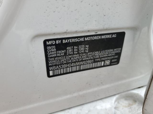 WBA53BH04MWW92891 BMW 530 I