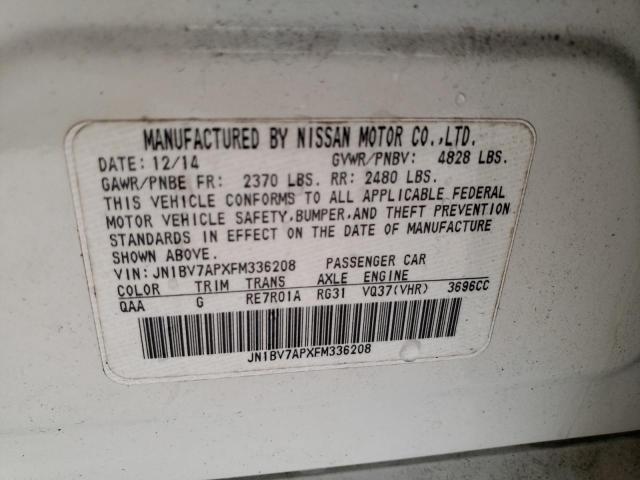 JN1BV7APXFM336208 Infiniti Q50 BASE