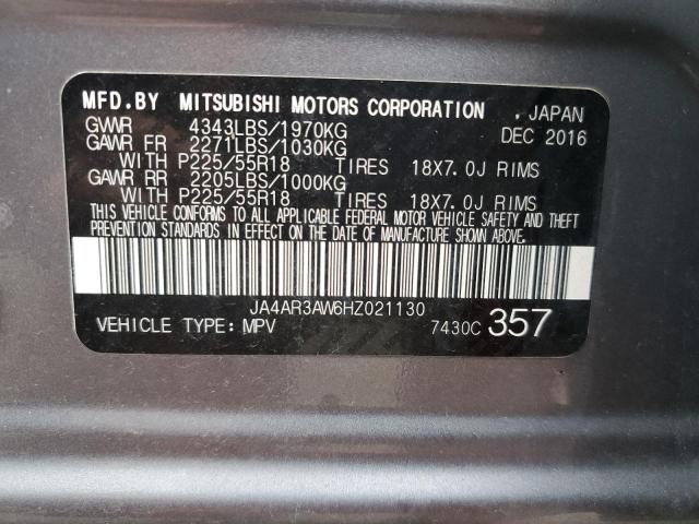 JA4AR3AW6HZ021130 Mitsubishi Outlander Sport Es