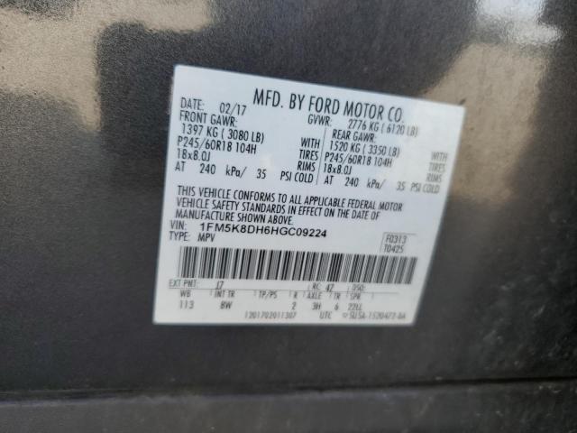 1FM5K8DH6HGC09224 Ford EXPLORER XLT