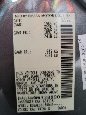 1N4BL4BV0PN338890 Nissan ALTIMA S