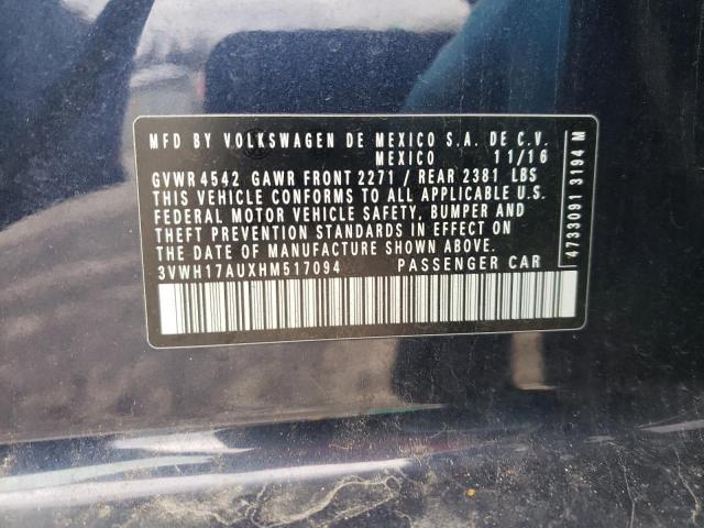 3VWH17AUXHM517094 Volkswagen Golf Alltrack S