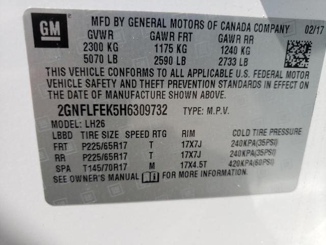 2GNFLFEK5H6309732 Chevrolet EQUINOX LT