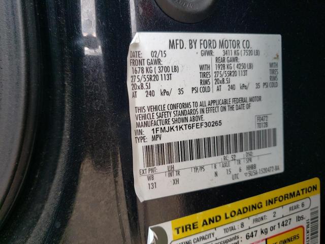 1FMJK1KT6FEF30265 Ford Expedition El Limited