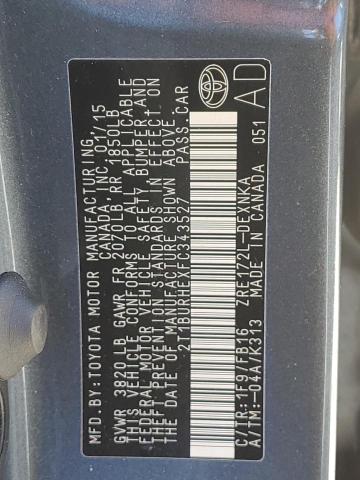 2T1BURHEXFC343527 Toyota COROLLA L