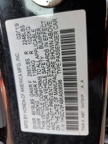1HGCV3F48KA008596 Honda Accord Hybrid Ex