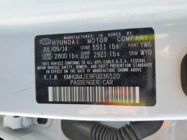 KMHGN4JE8FU036520 Hyundai Genesis 3.8l