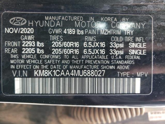 KM8K1CAA4MU688027 Hyundai Kona Se