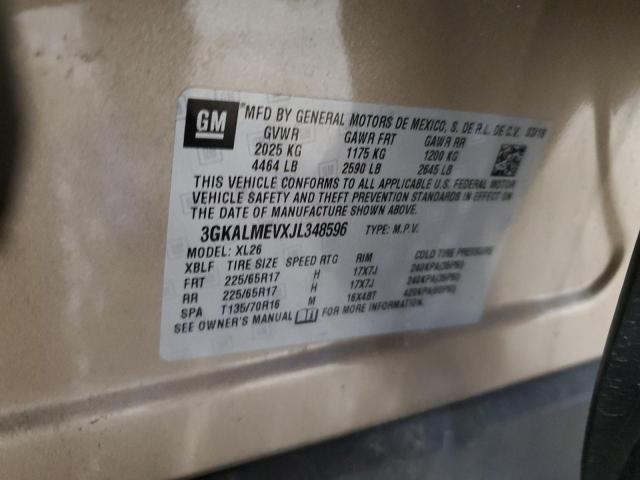3GKALMEVXJL348596 GMC Terrain Sle