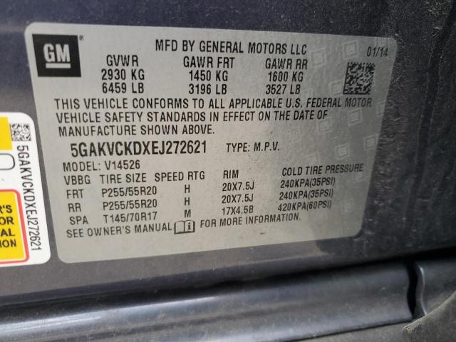5GAKVCKDXEJ272621 Buick Enclave