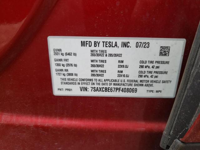 7SAXCBE67PF408069 Tesla MODEL X
