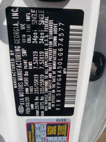 5XYPG4A50LG674577 KIA SORENTO S