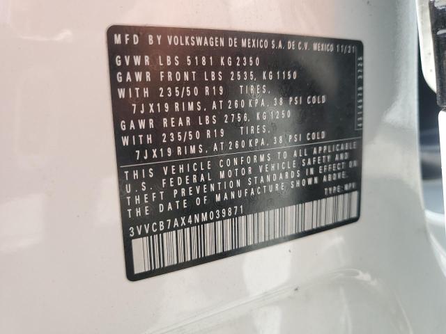 3VVCB7AX4NM039871 Volkswagen Tiguan Se R-line Black