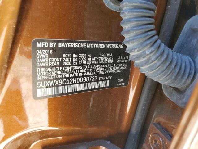 5UXWX9C52H0D98732 BMW X3 Xdrive28i