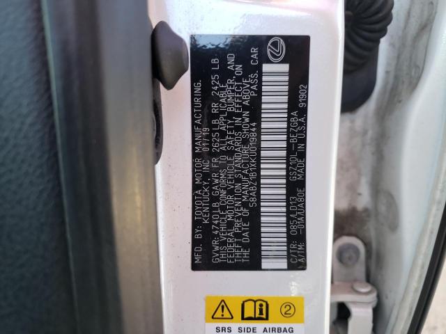 58ABZ1B1XKU019844 Lexus ES 350