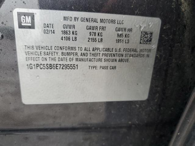 1G1PC5SB6E7295551 Chevrolet CRUZE LT