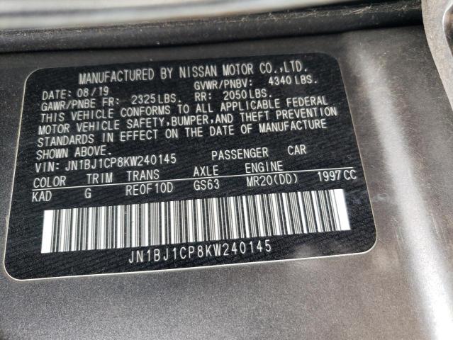 JN1BJ1CP8KW240145 Nissan Rogue Sport S