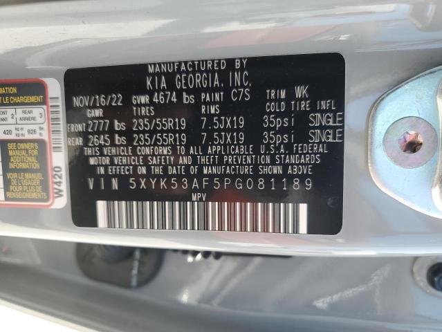 5XYK53AF5PG081189 KIA Sportage Sx Prestige