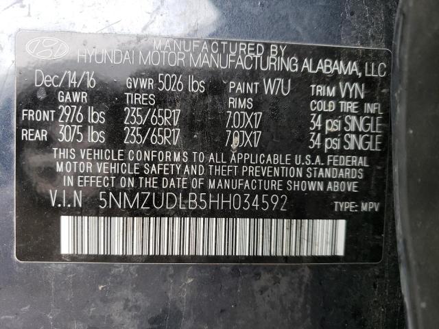 5NMZUDLB5HH034592 Hyundai SANTA FE SPORT