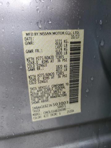1N6AA1E62JN503003 Nissan TITAN SV