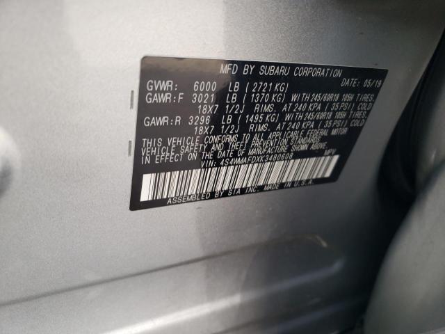 4S4WMAFDXK3480608 Subaru Ascent Premium