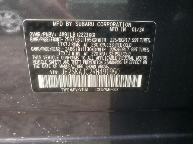 JF2SKAJC2RH491950 Subaru Forester Wilderness