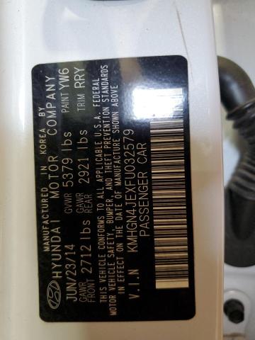 KMHGN4JEXFU032579 Hyundai Genesis 3.8l