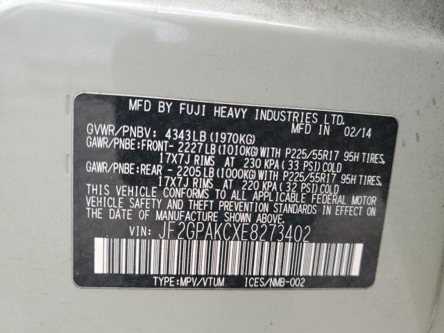JF2GPAKCXE8273402 Subaru Xv Crosstrek 2.0 Limited