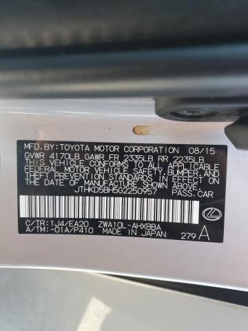 JTHKD5BH5G2250957 Lexus CT 200