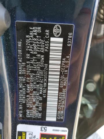 4T1BZ1HK3KU507248 Toyota CAMRY XSE
