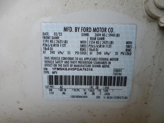 1FMSK8JH5PGA76316 Ford Explorer Timberline