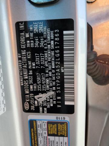 5XYPGDA52LG617863 KIA SORENTO S