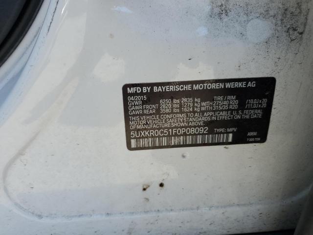 5UXKR0C51F0P08092 BMW X5 Xdrive35i