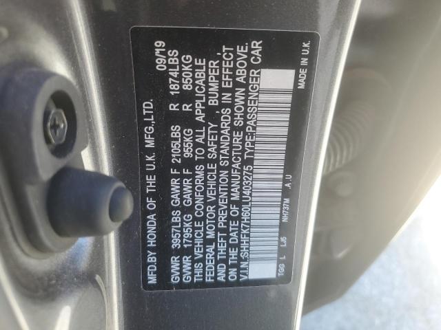 SHHFK7H60LU403275 Honda CIVIC EX