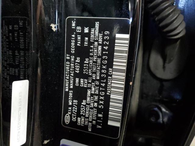 5XXGT4L38KG314239 KIA Optima Lx