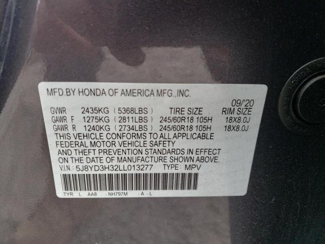 5J8YD3H32LL013277 Acura MDX