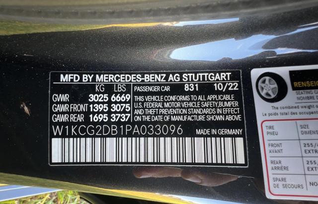 W1KCG2DB1PA033096 Mercedes-Benz Eqs Sedan 450+