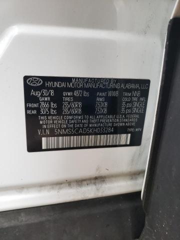 5NMS5CAD5KH033284 Hyundai Santa Fe Limited